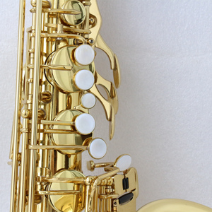 Saxofón <span class=keywords><strong>tenor</strong></span> Cuerpo <span class=keywords><strong>de</strong></span> latón Lacado dorado Sin alto F # Llave <span class=keywords><strong>Boquilla</strong></span> <span class=keywords><strong>de</strong></span> latón Se puede seleccionar Saxofón <span class=keywords><strong>tenor</strong></span> <span class=keywords><strong>de</strong></span> alto nivel OEM - Product Image 3