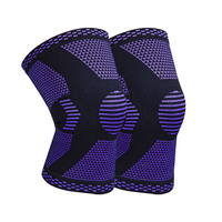 Genouillère de sport en nylon avec logo personnalisé, soutien flexible, compression, genouillères pour le basketball, équipement de protection