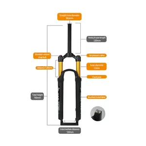 WAKE mtb mountain Bike sospensione forcella anteriore 26 27.5 29 pollici rigida per bici da strada parti pneumatiche ammortizzanti ciclismo