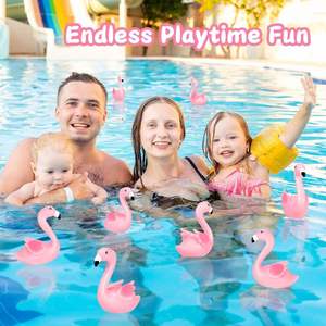 Pink Flamingo Vinyl Duck <b>Bath</b> Plastic Children's Bathtub Toy Classroom Prizes and Cake Decoration for Foreign Trade - Product Image 2