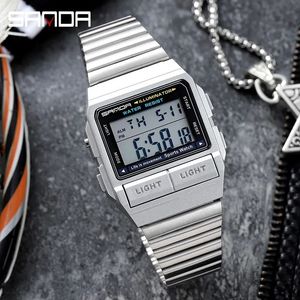Montre numérique pour homme Sanda 2007 2020, nouvelle collection, LED lumineuse, étanche, fonctionnelle, sportive, pour homme - Product Image 2
