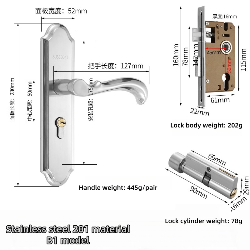 Stainless Steel 201 Material B1