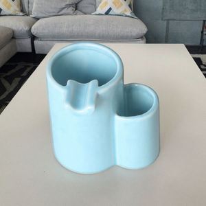 Modern Stylish Portable Ceramic Ashtray Home Hotel Creative Dust-Proof <b>Lighter</b> Placement Ornament Smokeless Design Style Box - Product Image 1