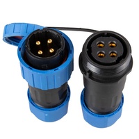 Connexion à vis sans soudure TY20 Docking 4Pin 25A IP68 droite extérieure mâle femelle prise d'alimentation circulaire connecteur étanche