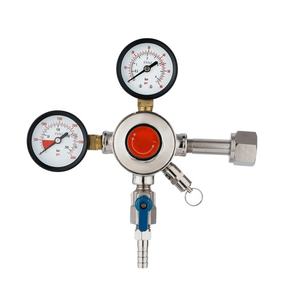 Régulateur de pression de CO2 de fût de bière 0-3000psi/0-60psi avec connexion d'entrée CGA320 à double jauge <span class=keywords><strong>1</strong></span> voie - Product Image 1