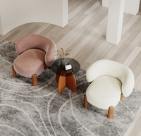 Fauteuil de négociation moderne de luxe léger et créatif, design de célébrité, canapé individuel, fauteuil de loisirs contemporain en tissu pour salon