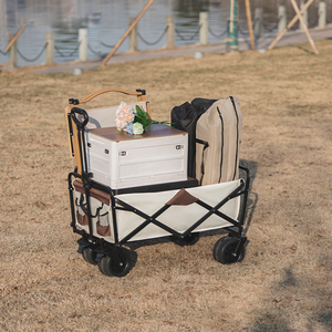 Chariot pliable à grande capacité 500 lb, robuste, 4 roues, acier inoxydable, marque Bronco, chariot de magasinage, de stockage, industriel, OEM - Product Image 6