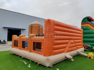 Structure gonflable commerciale Cowboy du Far West pour tout-petits, combo parcours d'obstacles et château gonflable, équipement de terrain de jeu pour <span class=keywords><strong>location</strong></span> événementielle - Product Image 2