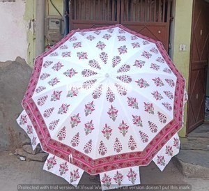 Parasol pliant vintage de 72 pouces en tube de fer Hayaat Craft G3, simple, pour extérieur et plage, décoratif pour fêtes, motif soleil indien, pour jardin - Product Image 4