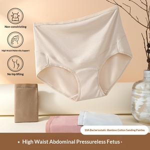 Ropa Interior de Maternidad de Cintura Alta 1924, Bragas Transpirables Antibacterianas de Fibra de <span class=keywords><strong>Celulosa</strong></span> Regenerada y Algodón para Mujeres Embarazadas - Product Image 5