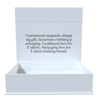 Cadeau d'expédition magnétique personnalisé de vêtements de luxe boîte de papier de vêtement de t-shirt boîtes d'emballage pour t-shirt marque de vêtement