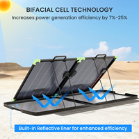Panneau solaire rigide pliable Callsun 100W de type N, valise, 25% d'efficacité élevée TOPCon 16BB, chargeur solaire portable pour camping-car et camping
