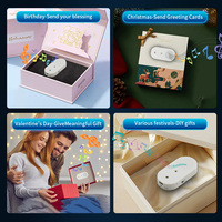 Module sonore enregistrable USB 4-16 minutes avec capteur de lumière pour boîtes cadeaux, cartes de vœux