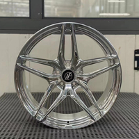 Jantes forgées sur mesure, finition argent poli, à rayons multiples, concaves profondes, 5x112 pour BMW Série 3, Mercedes Classe C, Audi A5, 19, 20, 21 pouces