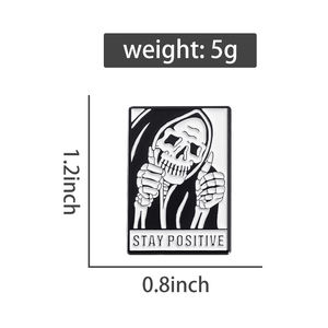 Pin Enamel Positif, Bros Grim Reaper Lucu, Lencana Kerah, Perhiasan Ransel Goth Test Negatif, Hadiah Grosir - Product Image 6