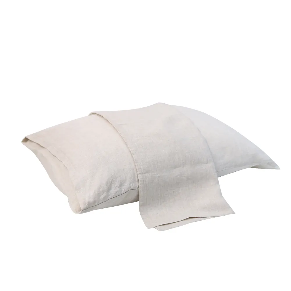 Toptan yeni tasarım en kaliteli % 100% keten yastık kılıfı yıkanabilir keten yastık kılıfı