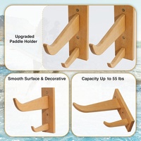 Support de planche de surf en bois de hêtre durable antidérapant, support de planche à pagaie, support mural horizontal pour planche de surf