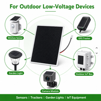 Panneaux solaires monocristallins HJT de petite taille OEM 2W 3V 5V 6V personnalisés pour application IoT, dispositif de capteur extérieur