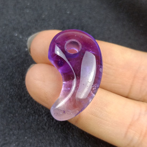 Colgante de Amatista Natural Gouyu, Merchandising de Anime <span class=keywords><strong>Onmyoji</strong></span>, Tengu Ibaraki Doji Kiyotaka, Ocho Trigramas, Pulido y Grabado - Product Image 1