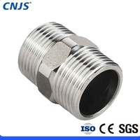Conector de Tubería de Acero Inoxidable Tipo Tri Clamp CNJS de 3/4 Pulgadas con Rosca Macho y Hembra de Diferentes Tipos