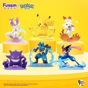 Funism Playism Poke Mon Handmade PVC Pikachu <strong>Doll</strong> Toy Geng Ghost Desktop Workstation Decoration Mystery Mock - Product Image 3
