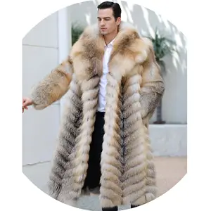 Модные длинные толстые меховые пальто из лисьего меха в стиле фильма звезды