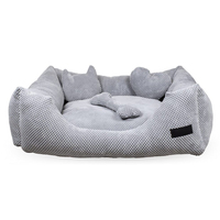 Hundebett mit Kundenspezifischem Logo & Zubehör, Atmungsaktives, Weiches und Gemütliches, Maschinenwaschbares Katzen- und Hundesofabett für Haustiere
