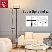 Lampe sur pied led avec télécommande, éclairage de lecture, Modes d'angle de luminosité réglable, 4 couleurs