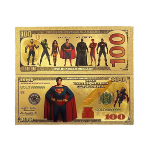Nouvelle collection 2026 : Billets de banque plaqués or 24 carats sur le thème des <span class=keywords><strong>super</strong></span>-héros de bandes dessinées américaines (8 designs) - Product Image 5