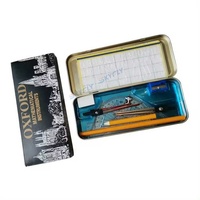 Trousse de Géométrie Scolaire Complète de Haute Qualité avec Compas, Rapporteur, Règles et Crayons de Couleur