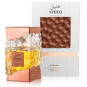 น้ำหอมแบรนด์ดังระดับท็อป Arab <span class=keywords><strong>NUSUK</strong></span> ATEEQ ขนาด 100 มล. กลิ่นหอมหรูหรา ฟลอรัล-ฟรุ๊ตตี้-วู้ดดี้ เนื้อสัมผัสแบบรังผึ้ง กลิ่นมะพร้าว - Product Image 1