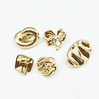 Boutons personnalisés en métal doré, styles creux, filigrane, perles et strass, motifs ancre, de luxe pour vêtements féminins