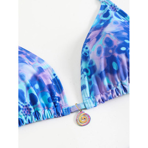 ชุดบิกินี่สามชิ้นลายพิมพ์สีน้ำเงิน รุ่นใหม่ปี 2026 แฟชั่นทันสมัย หรูหรา - Product Image 5