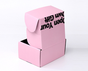 Boîte d'expédition en carton ondulé auto-scellante personnalisée et colorée, emballage de marque e-commerce multicolore avec pelliculage mat - Product Image 2