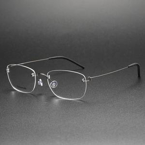 SH297 Chine fabrication sans monture montures de lunettes optiques femmes Stock titane lunettes lunettes - Product Image 3