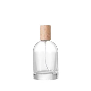 Botella de Perfume de Vidrio Transparente Redonda Personalizada, Vacía, de 30 ml, 50 ml, 100 ml, con Pulverizador y Tapa - Product Image 4