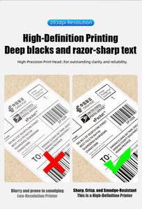 Imprimante thermique d'étiquettes sans fil 4x6 USB Bluetooth de bureau pour étiquettes d'expédition, codes-barres et reçus - Product Image 4