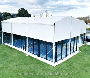 Estructura de Membrana Tensada Hecha a Medida, Tela de PVC Ignífuga para Campos de Pádel en Propiedades Privadas con Techo de PVC Resistente - Product Image 6