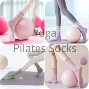 कस्टम बार्रे बैले कसरत क्रू कॉटन पाइलेट्स मोजे स्टूडियो के लिए गैर पर्ची सिलिकॉन पकड़ मोजे - Product Image 2