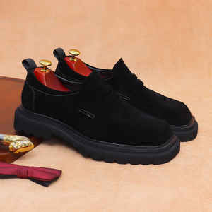 รองเท้าบูทหนังแท้ผู้ชายดีไซน์คลาสสิคล่าสุด ประจำฤดูใบไม้ร่วง-ฤดูหนาว ปี 2025 สวมใส่สบาย เหมาะสำหรับทำงาน กันน้ำ กันลื่น สวมแบบสลิปออน - Product Image 5