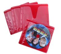 Sac en plastique multicolore simple ou double face pour ranger les disques CD
