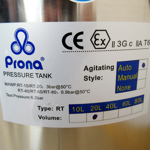 Sistema de Pintura en Aerosol Portátil Prona RT-5AS 10AS 20AS 40AS, Tanque de Presión con Entrada y Salida, <span class=keywords><strong>Barril</strong></span> Interior y Mezclador - Product Image 3