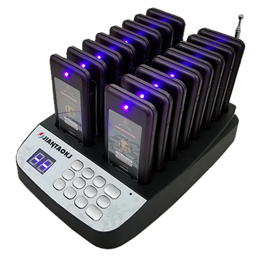 Blue LED Wireless Restaurant Guest Coaster Call System