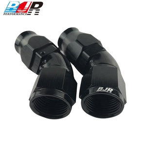 BJR Performance 45 degrés en aluminium femelle plein débit AN6 AN8 AN10 raccords PTFE - Product Image 3