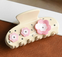 Modische Kunststoff-Haarspange mit exquisitem Feen-Design und Strass-Verzierung – Haarklammer für den Hinterkopf, Haifischclip