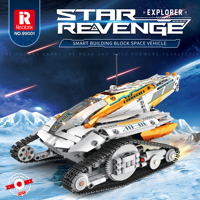 Reobrix 99001 MOC Mars Perseverance Rover, Coche de Exploración Espacial, Bloques de Construcción de Plástico RC, Juego de Ladrillos Coleccionables del Universo