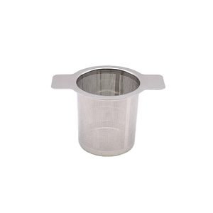 Infusore per Tè Portatile in Acciaio Inox Lucidato con Manico, Filtro Riutilizzabile per Caffè <span class=keywords><strong>e</strong></span> Tè Sfuso - Product Image 1