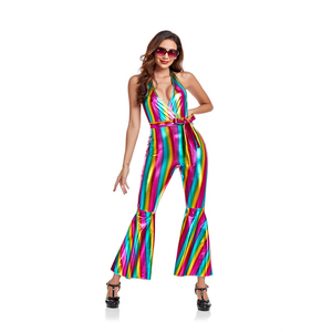 Costume de scène de chanteur d'Halloween Costume Hippie rétro des années 60 et 70 Costume Disco pour <span class=keywords><strong>femme</strong></span> - Product Image 4