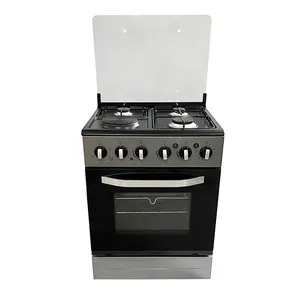 3 + 1 cuisinire grand four lectrique 3 en 1 pembakar dengan oven listrik 6060 berdiri bebas Rentang kompor gas