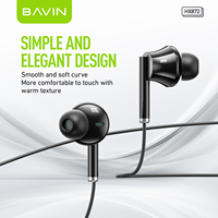 BAVIN Offre Spéciale HX872 Noir Blanc Type c Plug in Ear Wire Music Écouteurs et casques avec microphone HD